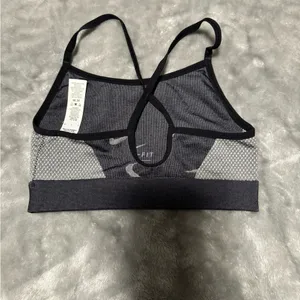 Nike Charcoal and Light Gray Dri-FIT Sports Bra thumbnail 2