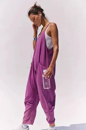 Free people purple jumpsuit thumbnail 3