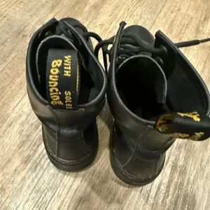 DR. MARTENS Boots ZAVALA COMBAT BOOT black leather lace up moto grunge Platform thumbnail 6