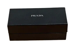 New Prada Authentic Eyeglasses Sunglasses Black Large Magnetic Case Cloth thumbnail 1