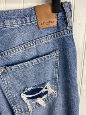 Free People New Dawn Flare Jeans Size 26 Distressed Denim Cotton We the Free thumbnail 9