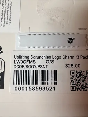 Lululemon Uplifting Scrunchies logo charm 3 pack. thumbnail 3