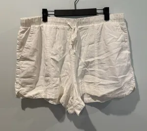 Universal Thread Drawstring Shorts Womens XL White Linen Minimal Coastal Beach thumbnail 1