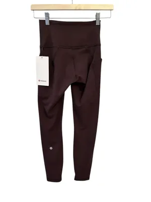 NWT Lululemon Wunder Train High-Rise Tight with Pockets 25" size 8 Espresso thumbnail 3