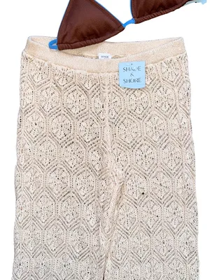 NWT Shade & Shore Crochet Cover Up Pants Set Boho Beach Vacation Medium thumbnail 11