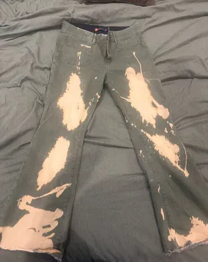 Indigo Poppy green & khaki jeans thumbnail 1