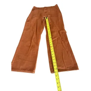 Le Lis Collection Cargo Pants Straight Leg Rust Orange Cotton Womens Medium thumbnail 7
