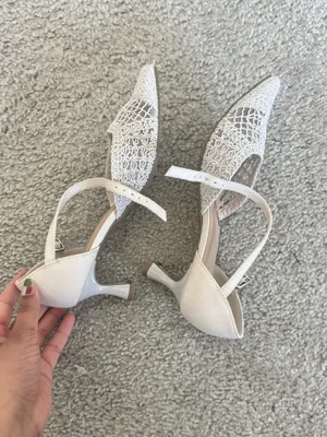 Beige Heels White Size 6 thumbnail 6