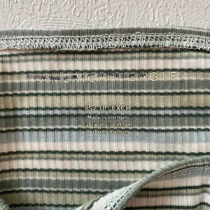 American Eagle Striped Ribbed Crop Tank Top XS Green Square Neck Y2K thumbnail 4