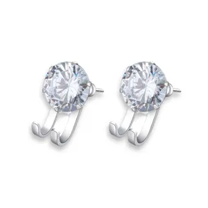 CZ Cubic Zirconia Stud Earrings for Men Women Streetwear Unisex Hip Hop Style thumbnail 1