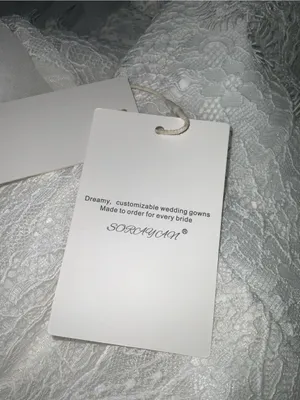 Sorayan Romantic White Lace Off-Shoulder Bridal Gown Medium - NWT thumbnail 12