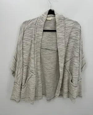KyeMi Lagenlook‎ Oversized Knit Cardigan Sweater Womens Boho Pockets Gray Sz M thumbnail 1