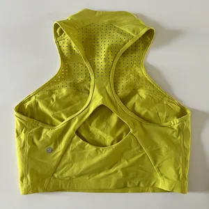 Lululemon Unleash Strength Bra Medium Support Yellow Serpentine Sports Bra thumbnail 4