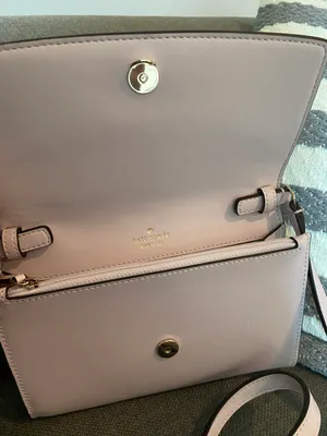 New York Perry Leather Crossbody Bag Pale Amethyst thumbnail 7