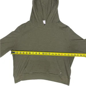 Aritzia TNA Olive Green Women's Knit Waffle Hoodie Size Large thumbnail 5