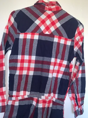 Aerie Long Sleeve Flannel Romper thumbnail 5