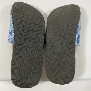 Birkis by Birkenstock Slide Sandals Blue Flower‎ Womens Size 38 Narrow W7 thumbnail 12