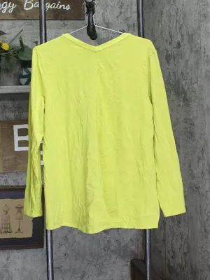 Isaac Mizrahi Live! V-Neck Forward Seam Knit Long-Sleeve Top Lime Glow Green L thumbnail 2