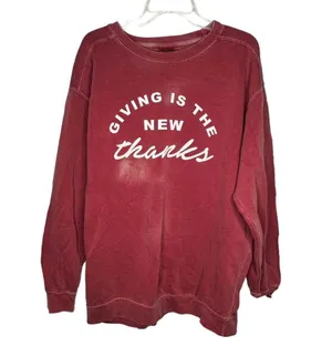Comfort Colors‎ "Giving Is The New Thanks" Sweatshirt thumbnail 1