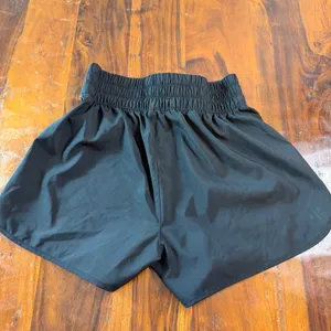 Vans Womens Black Smocked High Rise Athletic Dolphin Shorts XS VN000K4QBLK thumbnail 2