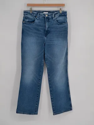 Good American Always Fits Good Legs Straight Jeans High Rise Blue Womens 14 / 32 thumbnail 2