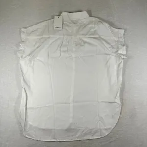 Quince Vintage Wash Tencel Camp Shirt White Short Sleeve Button‎ Down Small NEW thumbnail 7