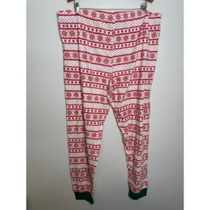 Carter's Pajama Set Adult XXL Red White Fair Isle Excellent Snowflake Holiday thumbnail 8