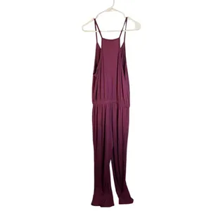 Women's Sleeveless Spaghetti Strap Jumpsuit Purple Size L Standard Casual thumbnail 2