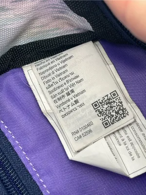 KAVU Mini Rope Sling Bag 5 Zipper Compartments Blue Purple 100% Cotton 9x16 In thumbnail 7