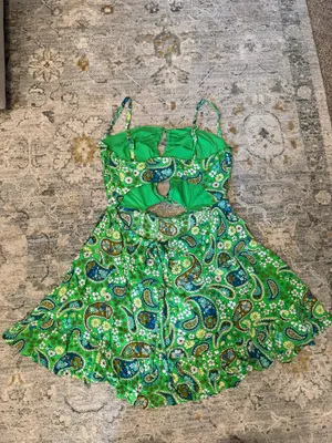 Sky to Moon Dress Green Mini thumbnail 5