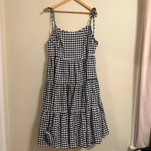 SHEIN Blue Gingham Tiered Sun Dresses Size 2XL thumbnail 2