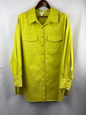 Women’s Marche Robinson The Drop 2X Green Button Up Drszs thumbnail 1