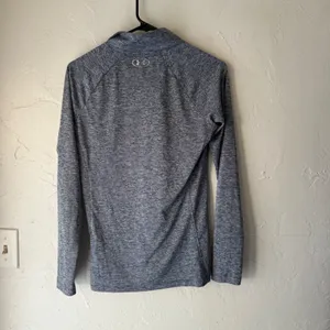 Under Armour HeatGear‎ Women's Blue Loose 1/4 Zip Long Sl Athletic Top Small thumbnail 4