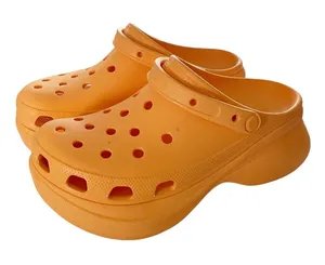 Crocs‎ Womens Size 10 Orange Cantaloupe Classic Bae Platform Rubber Clog thumbnail 1