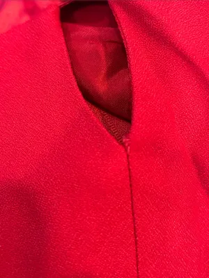 Vintage 80s Solid Red Fitted Full Length Cut Out Formal Dress Size 6 thumbnail 12