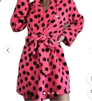 Pink Victoria’s Secret Polka Dot Robe SZ:XS/S thumbnail 1