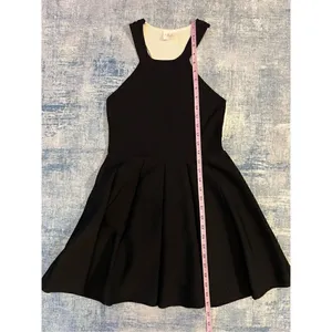 Parker Black Off White Color Block Fit & Flare Cut Out Mini Dress Small thumbnail 7