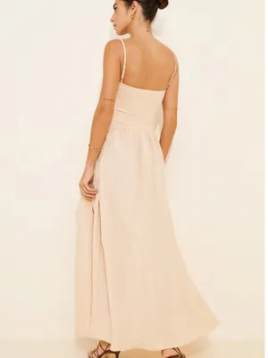 Anthropologie Find Me Now Gold Asymmetric Drop Waist Maxi Elegant Dress Modern Evening Size XS thumbnail 12