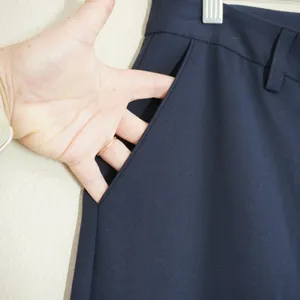 Tahari ASL Women's Size 4 Dress Pants Navy Blue Straight Leg Trousers Career thumbnail 4