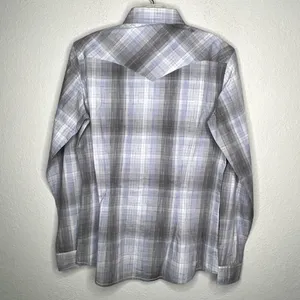 Panhandle Rough Stock Western Shirt‎ nwt Gray thumbnail 6