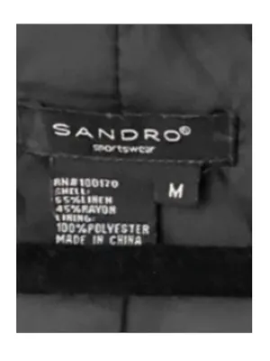 Sandro 𖦹 Cropped Swing Jacket 𖦹 Metallic Black + Silver Hardware 𖦹 Medium 𖦹 thumbnail 10