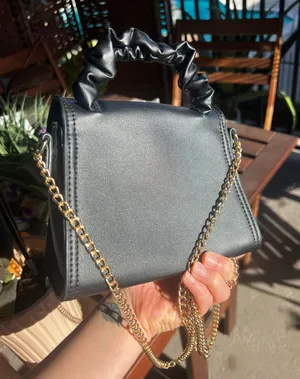 Black And Gold Chain Purse thumbnail 2
