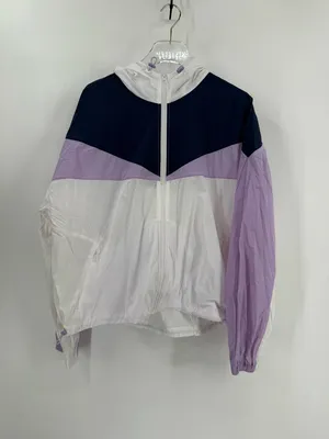 Johnny Was Calme Elements White Lavender Blue‎ Windbreaker Women’s Size xl NWT thumbnail 2