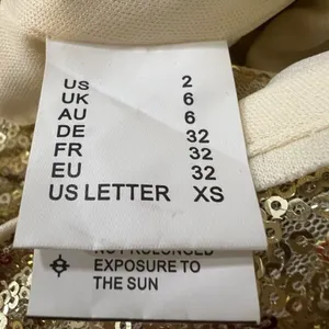 NWT Kate Kasin Gold Sequin V-Neck Formal Maxi Gown Dress Size XS US 2 thumbnail 5