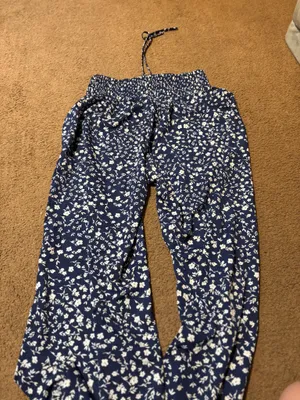 Floral Blue Pants Shein thumbnail 3