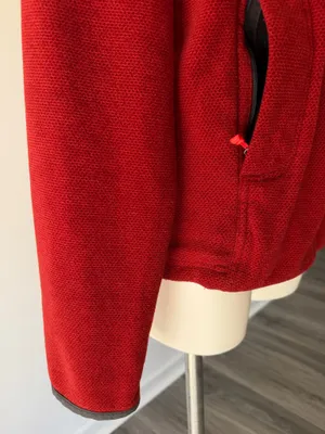 REI Polartec Brick Red w/Grey Fleece Zip Up Jacket thumbnail 6