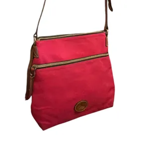 Dooney & Bourke fuschia Pink Nylon Leather Trim Crossbody Messenger Bag J8416851 thumbnail 4