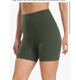 NEW High Waisted Yoga 6” inseam Workout Athletic Running Shorts M thumbnail 1