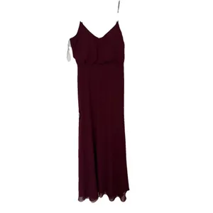 Birdy Grey Women's Gwennie Cabernet Maroon Chiffon Bridesmaid Dress Size Large thumbnail 2