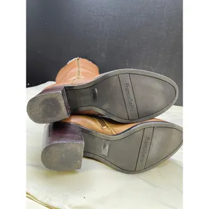 Franco Sarto Womens Brown Pebbled Leather Heeled Boots Size 8M SKU 6723 thumbnail 5